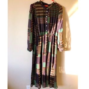 Patchwork print dress by Modcloth Size L